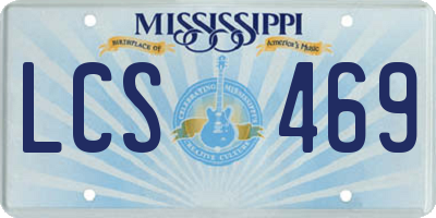 MS license plate LCS469