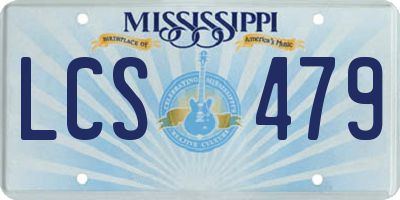 MS license plate LCS479