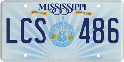 MS license plate LCS486