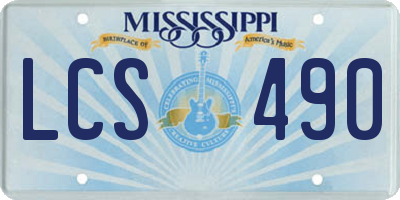 MS license plate LCS490
