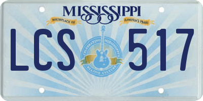 MS license plate LCS517