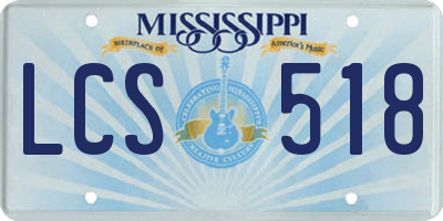 MS license plate LCS518