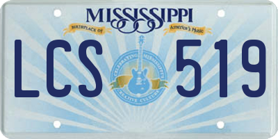 MS license plate LCS519