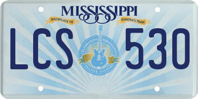 MS license plate LCS530