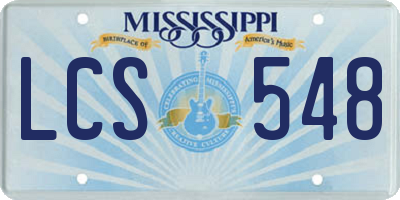 MS license plate LCS548