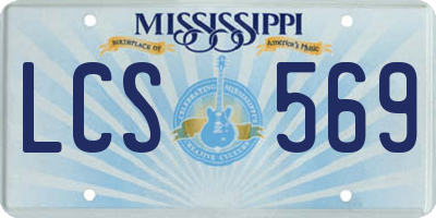 MS license plate LCS569