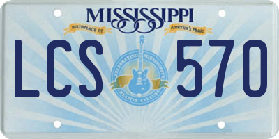 MS license plate LCS570