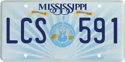 MS license plate LCS591
