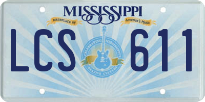 MS license plate LCS611