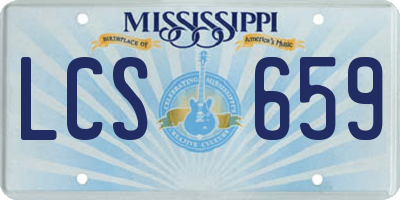 MS license plate LCS659