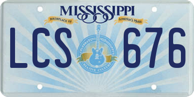 MS license plate LCS676