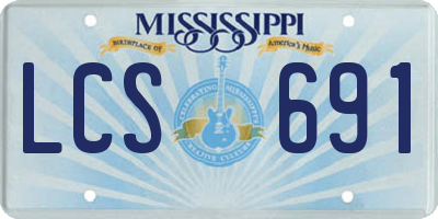 MS license plate LCS691