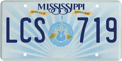 MS license plate LCS719