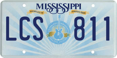MS license plate LCS811