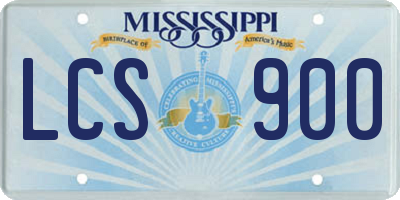 MS license plate LCS900