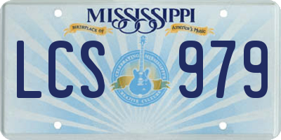 MS license plate LCS979