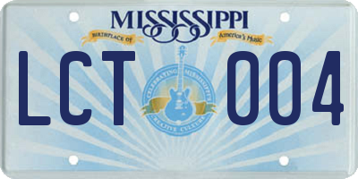 MS license plate LCT004
