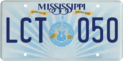 MS license plate LCT050