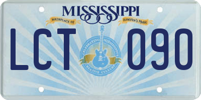MS license plate LCT090