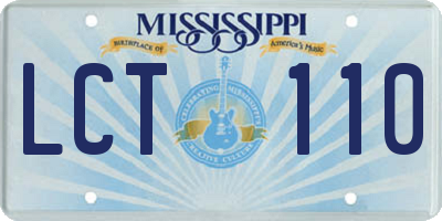 MS license plate LCT110