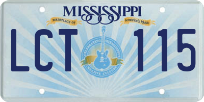 MS license plate LCT115