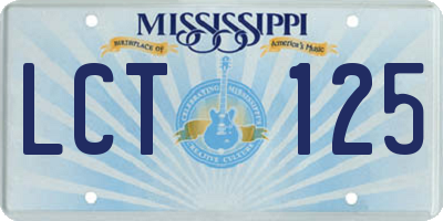 MS license plate LCT125