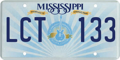 MS license plate LCT133
