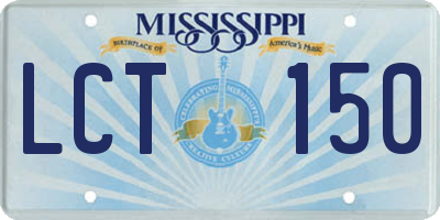 MS license plate LCT150