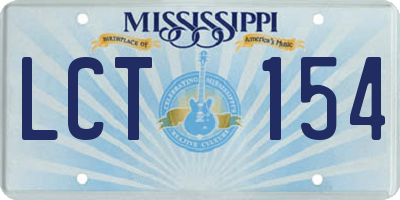 MS license plate LCT154