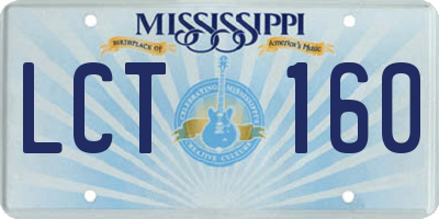 MS license plate LCT160