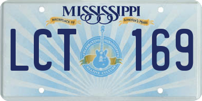 MS license plate LCT169