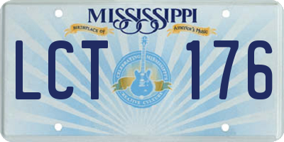 MS license plate LCT176