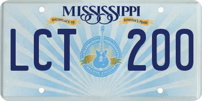 MS license plate LCT200