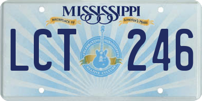 MS license plate LCT246