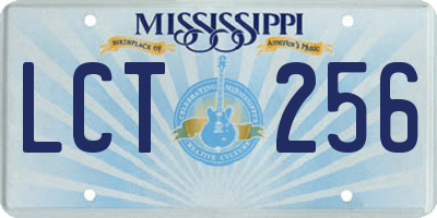 MS license plate LCT256