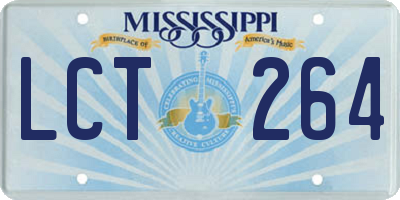 MS license plate LCT264