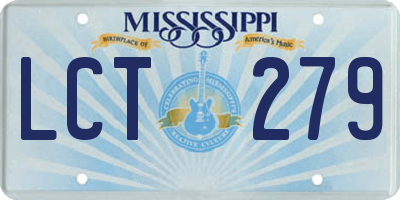 MS license plate LCT279