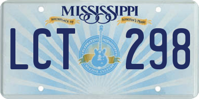 MS license plate LCT298