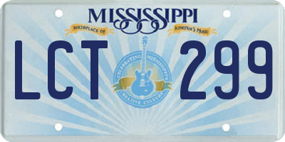 MS license plate LCT299
