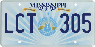 MS license plate LCT305