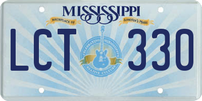 MS license plate LCT330
