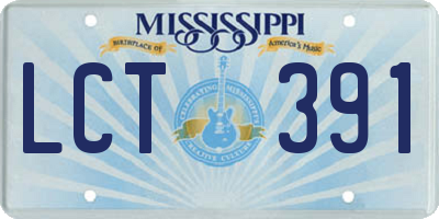 MS license plate LCT391