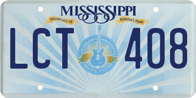 MS license plate LCT408