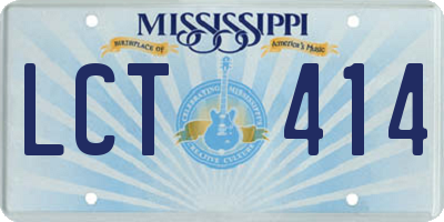 MS license plate LCT414