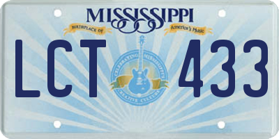 MS license plate LCT433