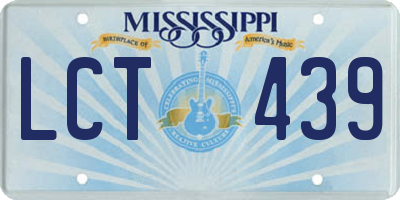 MS license plate LCT439