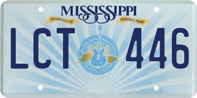 MS license plate LCT446