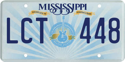 MS license plate LCT448