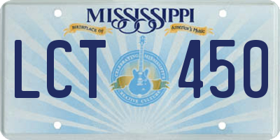 MS license plate LCT450