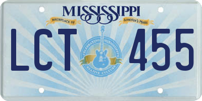 MS license plate LCT455
